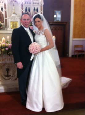 Martina and Colm on their wedding day.